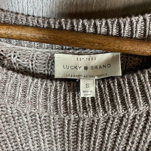 Lucky Brand Gray Knit long sleeve sweater women's size small - Picture 3 of 6